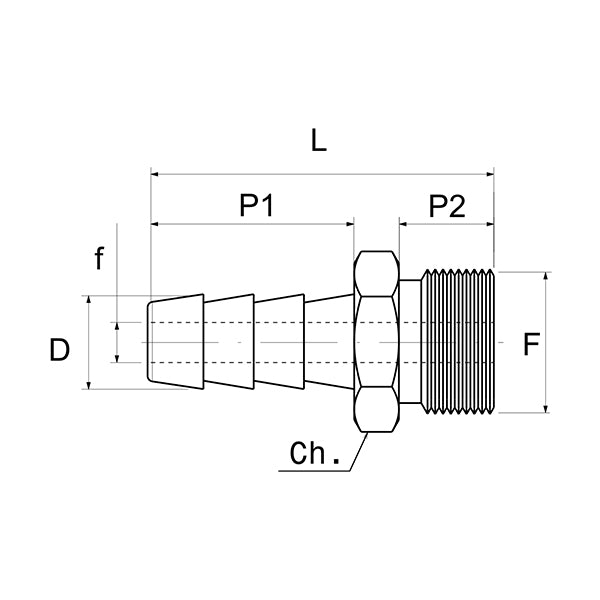 10/E - MALE threaded RESCA hose connection - Fittings - Compressed air - Ani (Pack of 10pcs) 10/E - MALE threaded RESCA hose connection - Fittings - Compressed air - Ani (Pack of 10pcs)